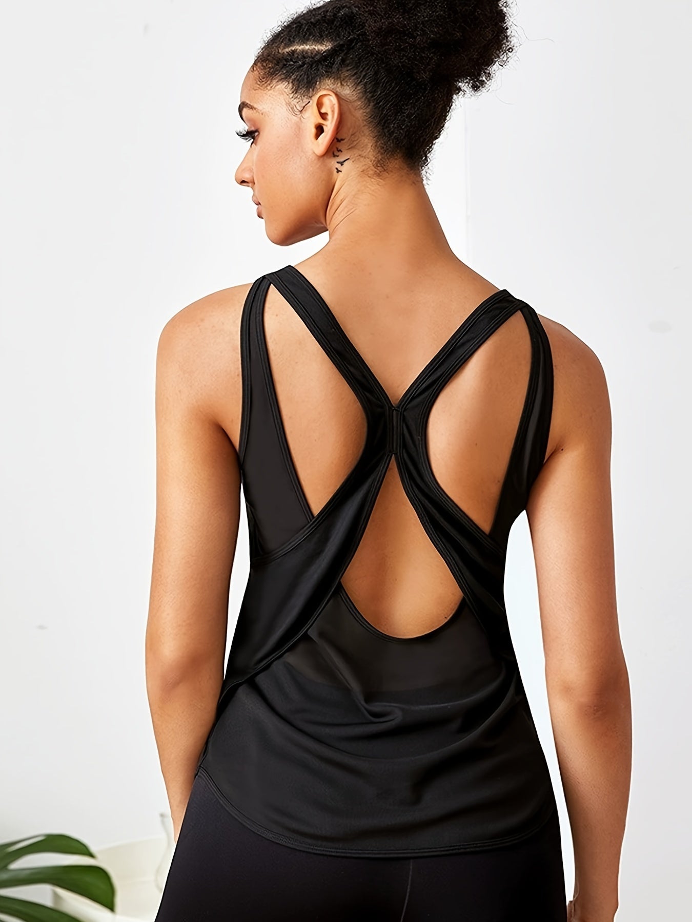 Criss Cross Backless Workout Tank Top