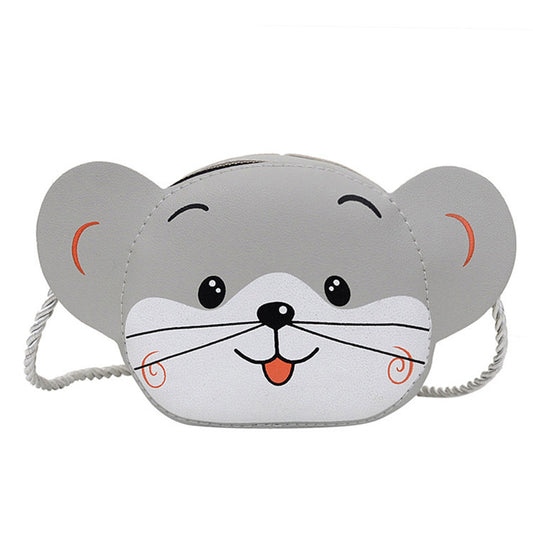 Kids Cartoon Animal Crossbody Bag With Strap And Zipper