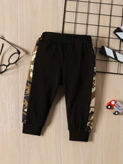 Camouflage Block 2pcs Outfit Toddler Baby Boys Hoodie Pants Set