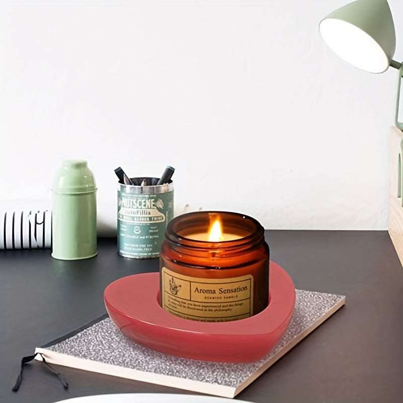 Heart Candle Holder Silicone Mold for DIY Flower Pot & Jewelry Box