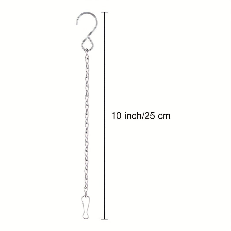 2pcs Hanging Chain For Bird Feeders Planters Lanterns And Ornaments Silvery