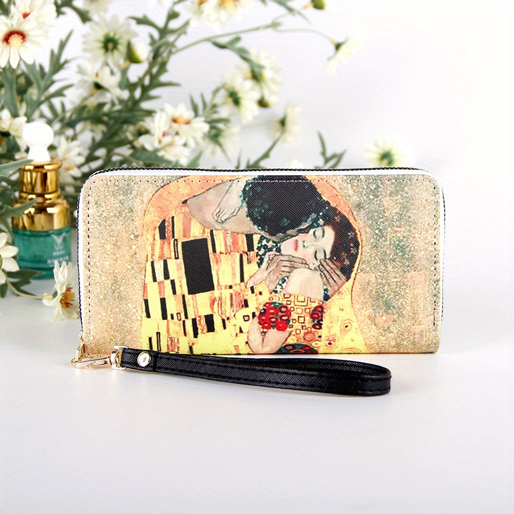 Klimt Symbolist Abstract Pattern Zipper Vintage Clutch Coin Purse