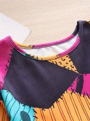 Girls Creative Pattern Long Sleeve Dress Spring Fall