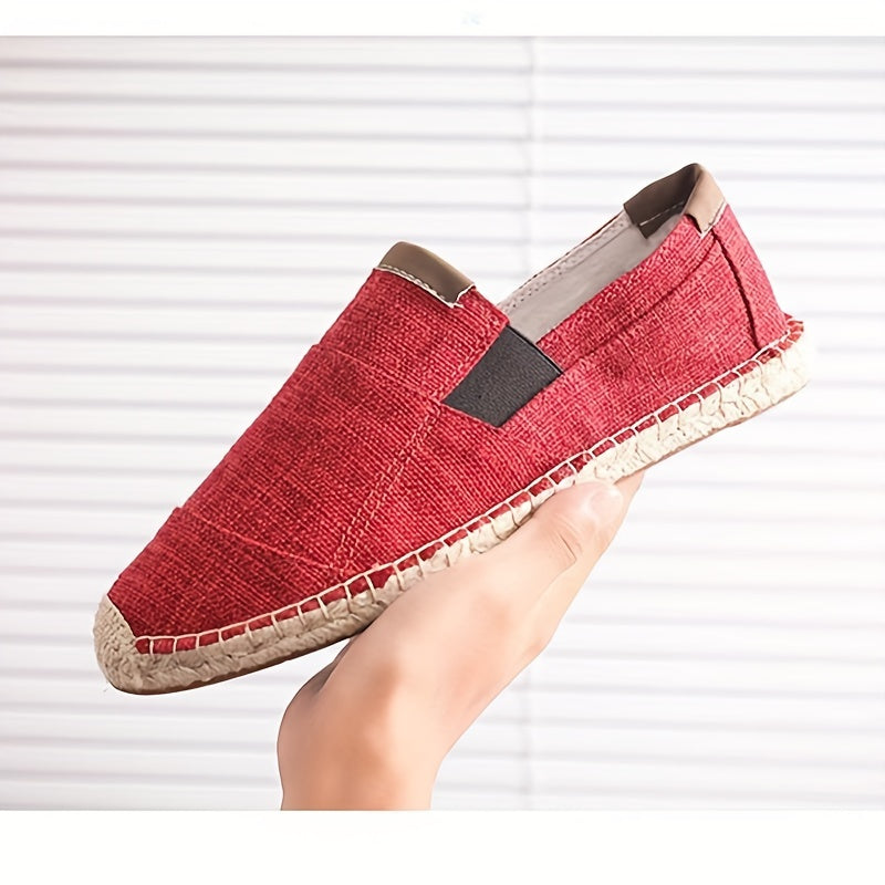 Men's Slip On Canvas Shoes Casual Flats Breathable Jogging
