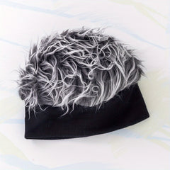 Leopard Print Wig Headband Elastic Hip Hop Beanie Unisex Knitted Hat