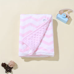Cartoon Feather Pattern Beanie Velvet Blanket for Stroller