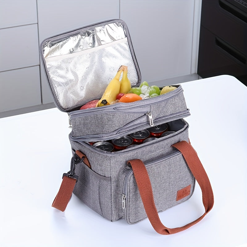 Insulated Oxford Cooler Bag Leakproof Beach Picnic School Office Travel
