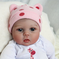 Realistic Reborn Doll with Pink Onesie & Polka Dot Pants