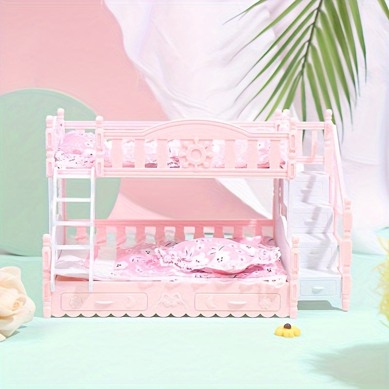 Doll House Furniture Double Bunk Sheets And Pillow Toys