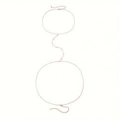 Boho Crossed Chest Chain Metal Belly Waist Chain Women
