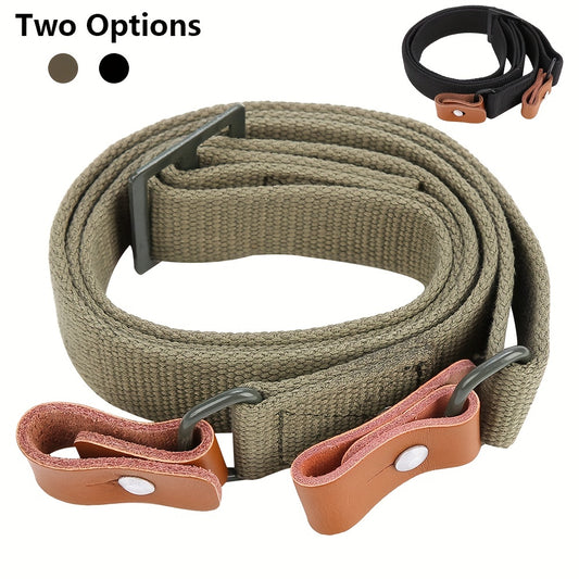 Adjustable 2 Point Strap Rope Cowhide Leather Belt Strap