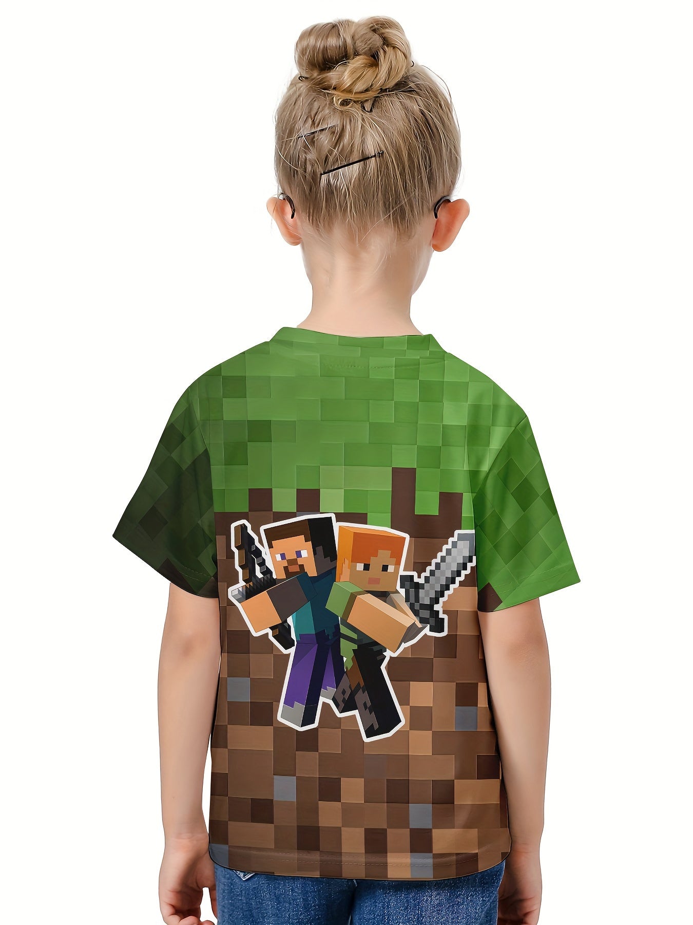 Kids Graphic Game Man T-shirt Short Sleeve Sports Summer Gift 4-14y