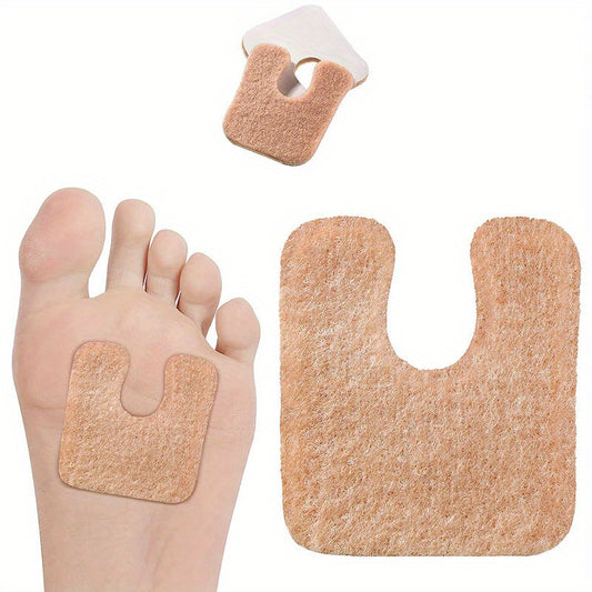 6pcs U Shaped Felt Callus Pads for Shoe Protection Foam Foot Cushion Pad