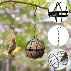 Metal Bird Feeder Ball Shape Hanging Feeder Outdoor Garden Backyard Birding