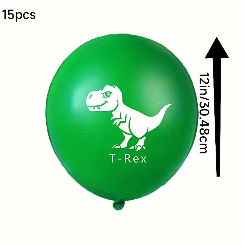 12" Dinosaur Themed Latex Balloon Set for Birthday Party Decorations