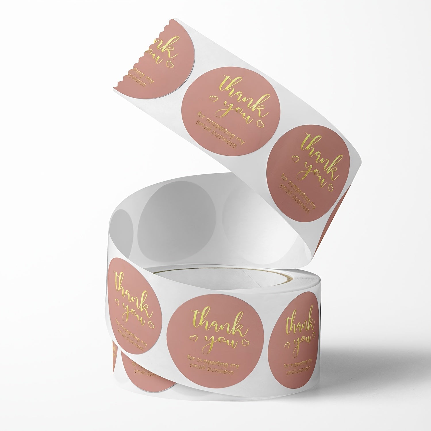 500 Thank You Stickers Roll 2.54 cm Lables for Packaging Envelope Seals