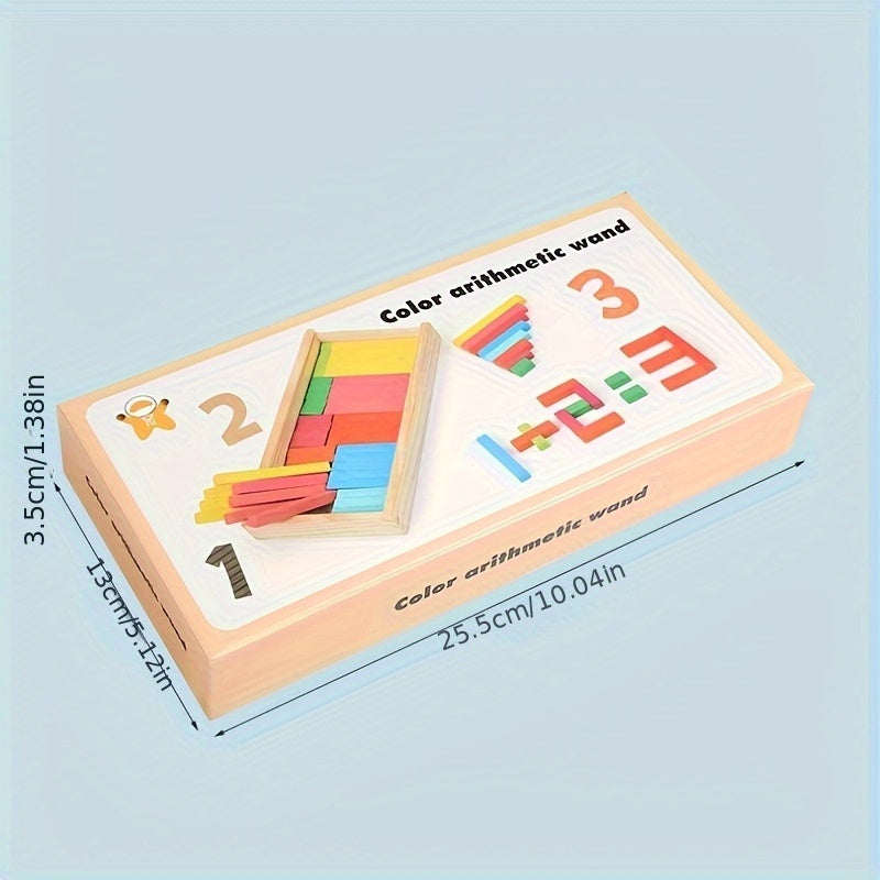 Colorful Counting Box Number Sticks Building Blocks Educational Toy