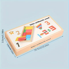 Colorful Counting Box Number Sticks Building Blocks Educational Toy