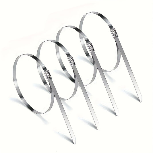 100pcs 304 Stainless Steel Zip Ties Multifunctional Heavy Duty Cable Ties