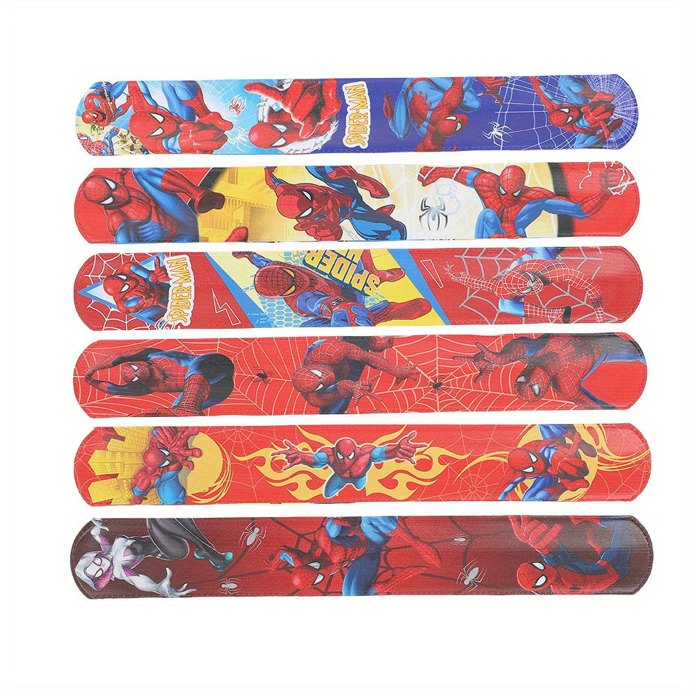 12pcs Spider Man Superhero Slap Bracelets for Parties