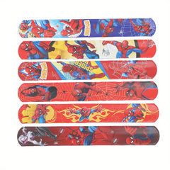 12pcs Spider Man Superhero Slap Bracelets for Parties