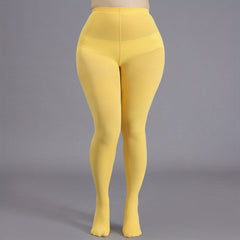  Solid High Rise Stretchy Stockings & Hosiery