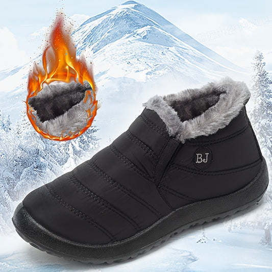 Women's Waterproof Medium Tube Snow Shoes Non-slip Warm Hiking Shoes