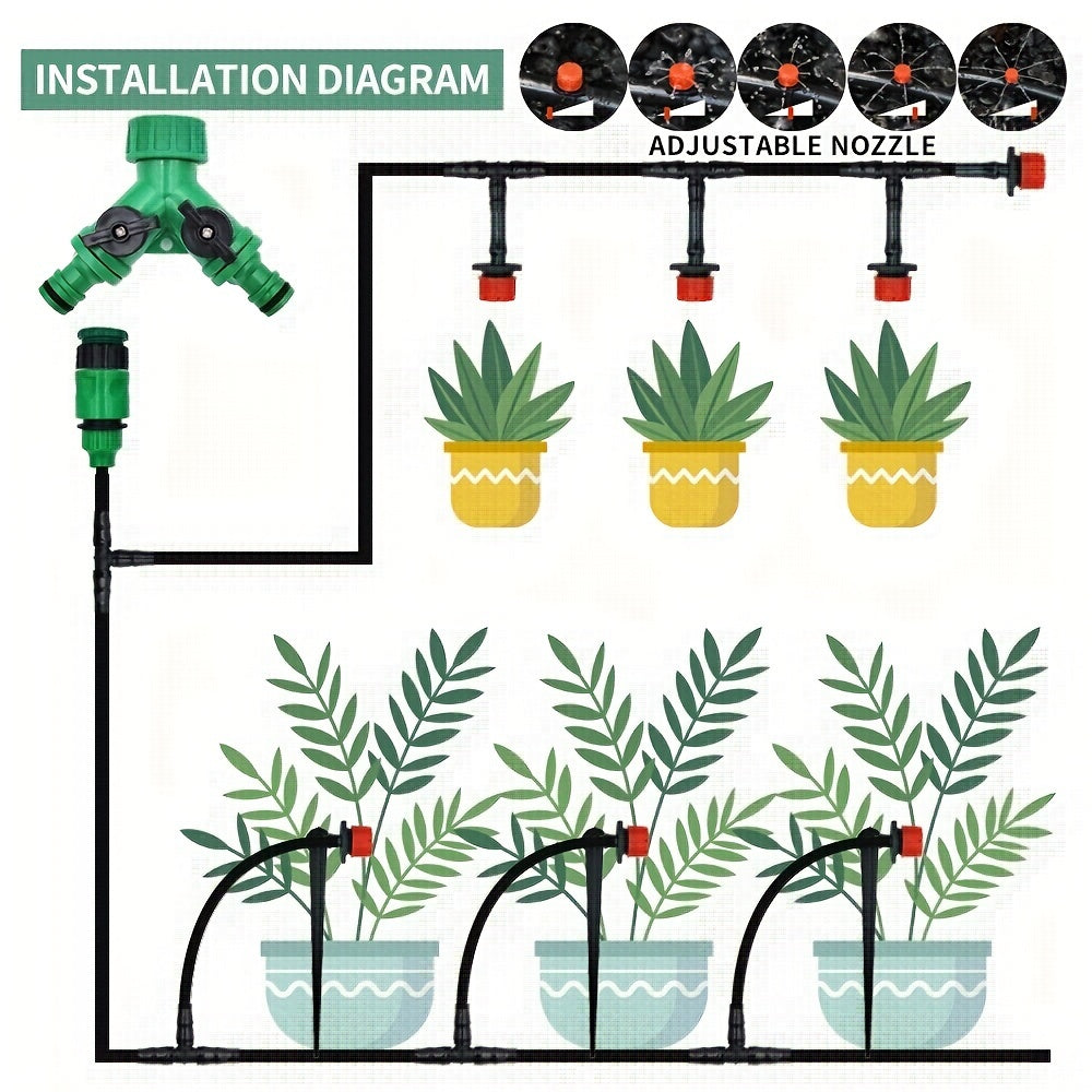 DIY Greenhouse Drip Irrigation System Watering Kit