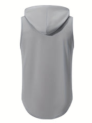 Breathable Men's Hooded Sleeveless Vest for Running