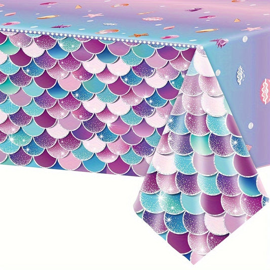 Mermaids Tablecloth Under The Sea Plastic Table Cover