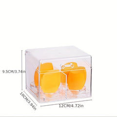 Clear Makeup Organizer with Lid Dustproof Holder