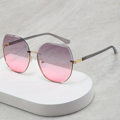 Stylish Rimless Men's Sunglasses for Street Photography