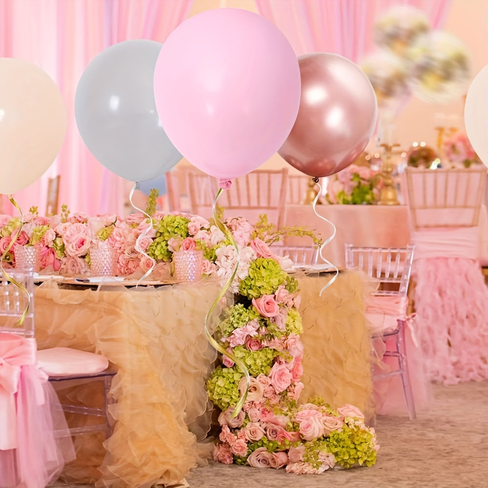 Beige Pink Party Balloons Set 120pcs