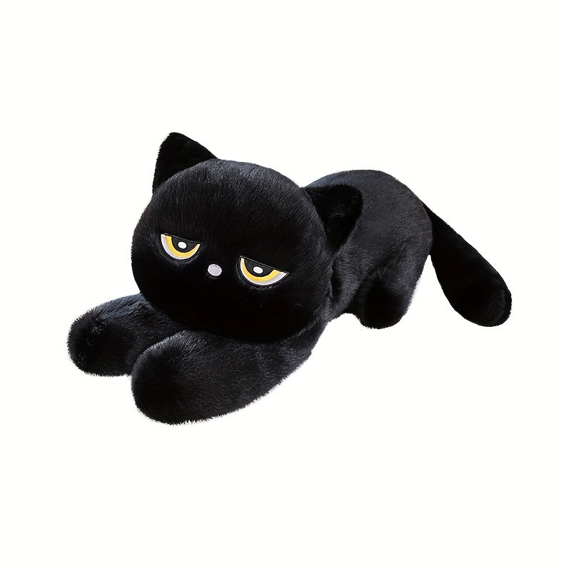 Soft Fluffy Cat Plush Toy Doll with Expressive Eyes 23.62in Mixed Colors