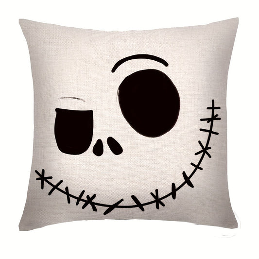 Halloween Cotton Linen Square Throw Pillow Case Decorative Cushion Cover