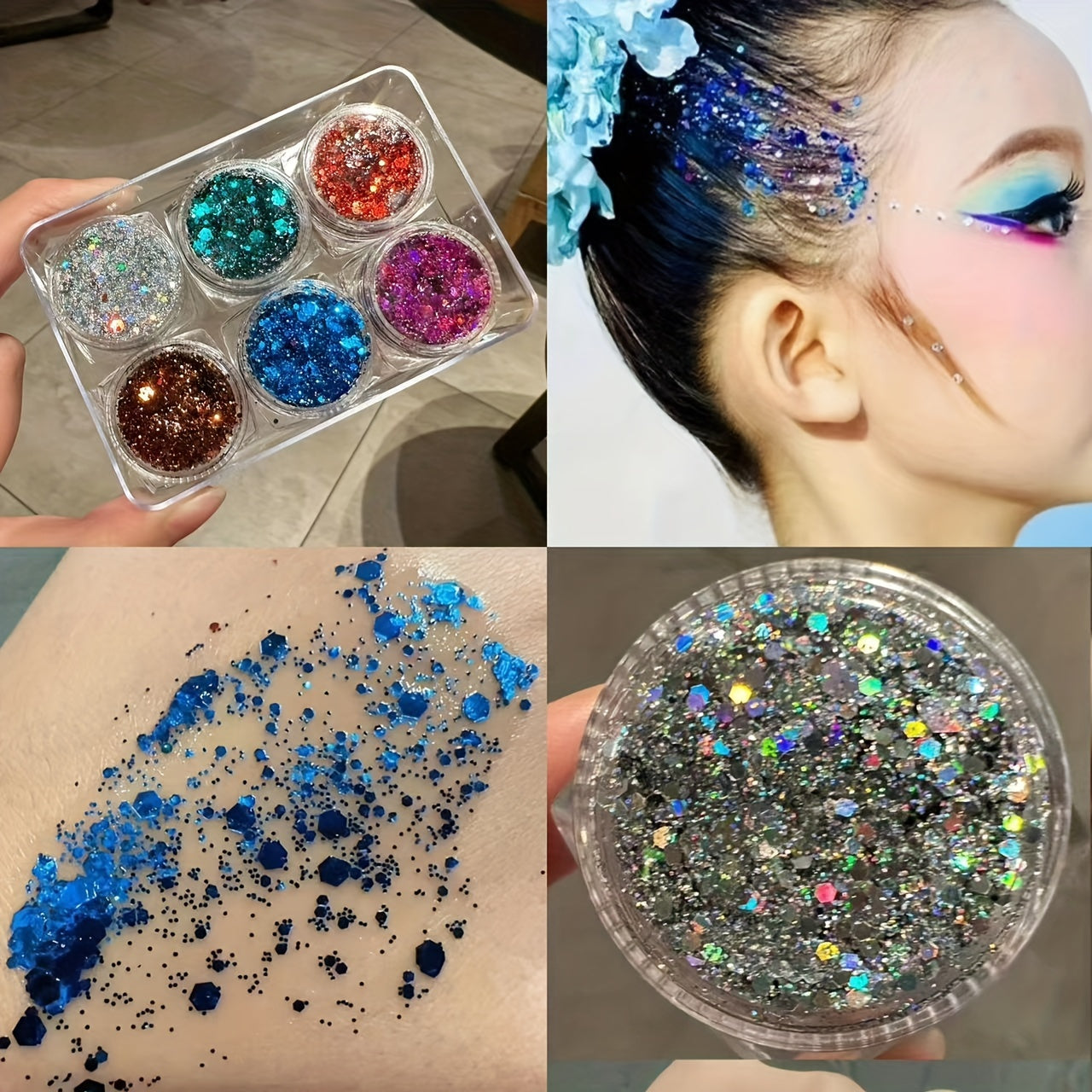 Colorful Glitter Powder Gel for Body and Face Makeup