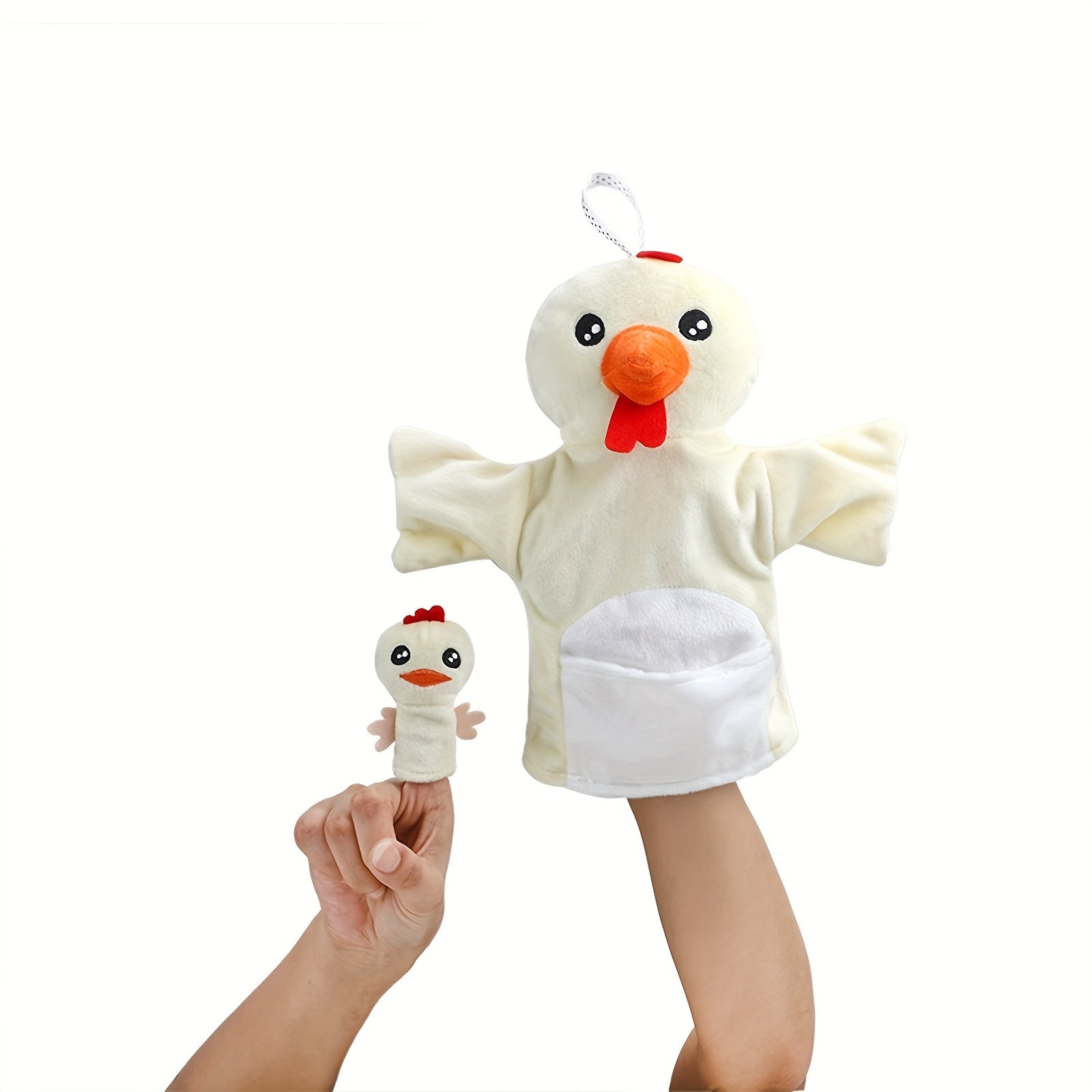 Parent Child Hand Puppet Plush Toy Set 9.84 Inches