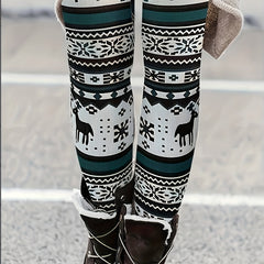 Western Ethnic Print Skinny Leggings High Waist Leggings