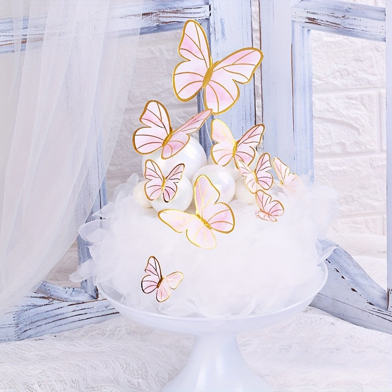 11pcs Butterfly Cupcake Toppers for Birthday Parties and Cakes