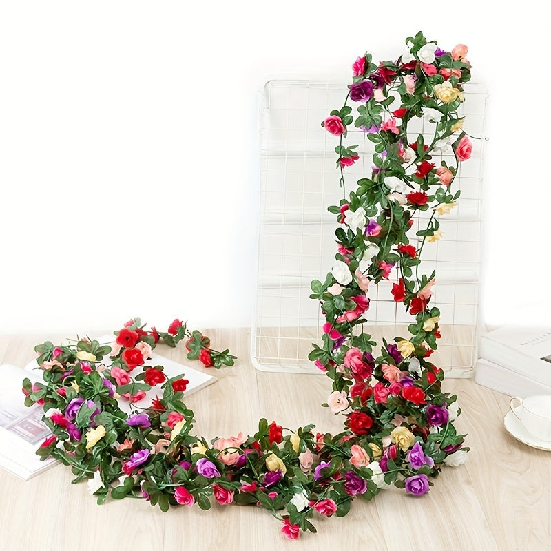 Artificial Peony Vine Silk Hanging Garland Home Decor