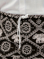 Geometric Elephant Print Plus Size