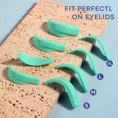 8Pcs Silicone Eyelash Perming Curler Lash Lift Rods Beauty Tool Purple & Green