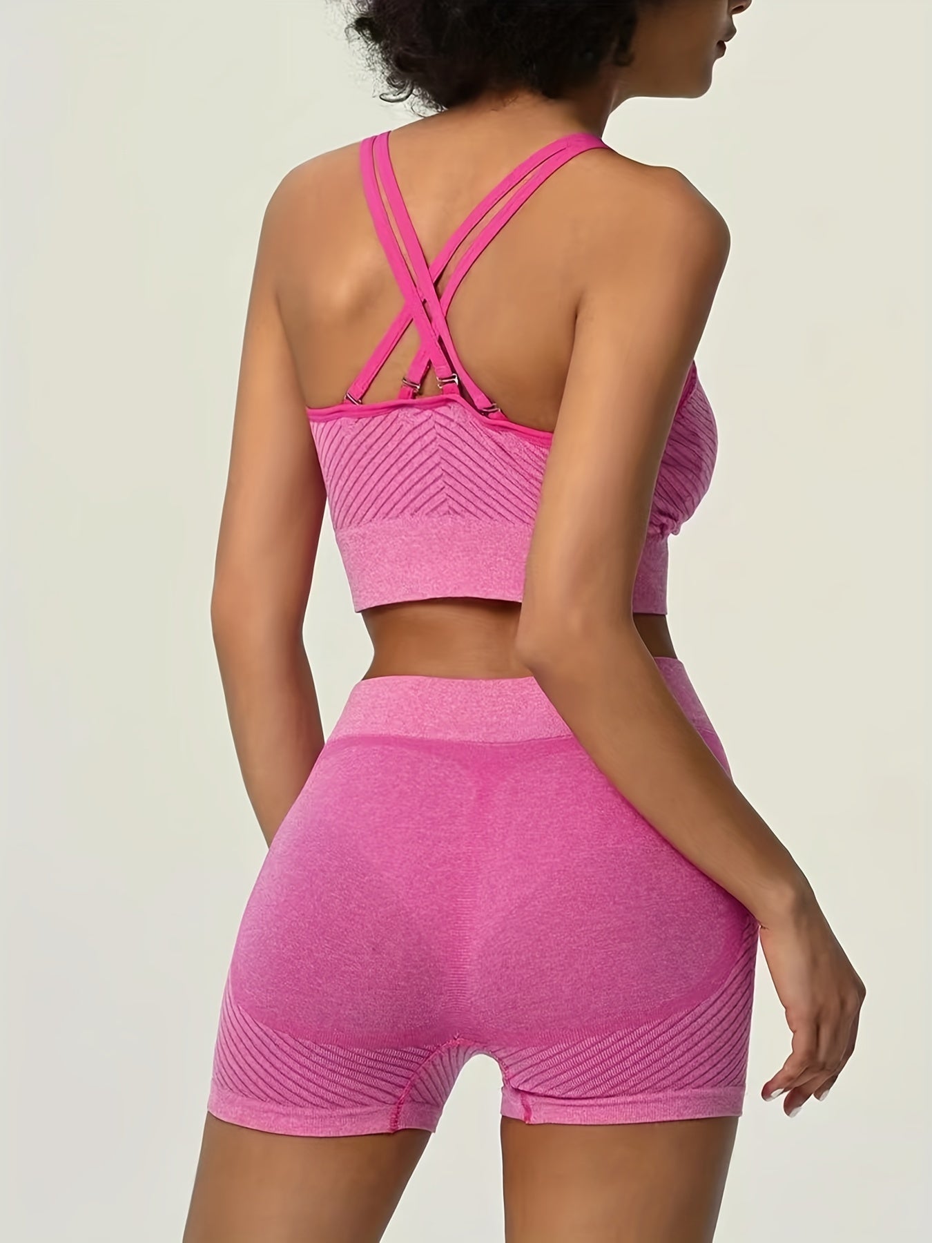 Striped Textured Bra & Panties Set