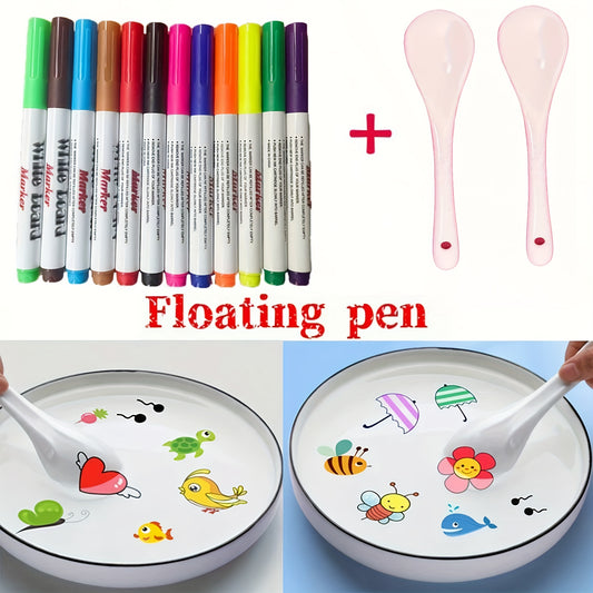 8 Washable Whiteboard Pen Set with Floating Refills