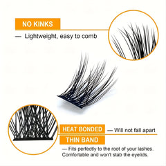 D Curl Volume Cluster Lashes DIY at Home 8-16 Mix