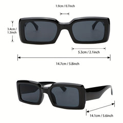 2pair Rectangle Sunglasses For Men Women UV400