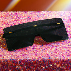 Y2K Oversized Rimless Shield Sunglasses UV400