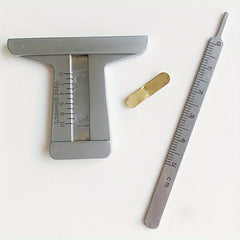 Tire Depth Gauge 0-50mm Stainless Steel Ruler with Safety Tread Pattern