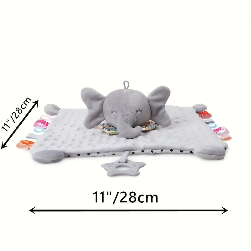 Elephant Security Blanket Teether Soft Baby Blanket
