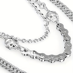 Metal Skull Layered Hip Hop Pants Chains